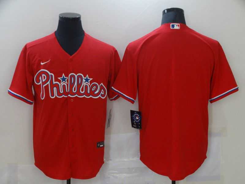Men Philadelphia Phillies Blank Red Game Nike MLB Jerseys